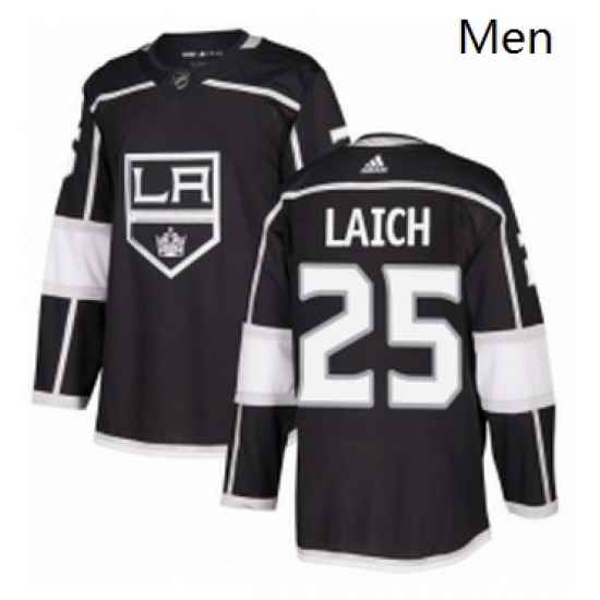 Mens Adidas Los Angeles Kings 25 Brooks Laich Authentic Black Home NHL Jersey